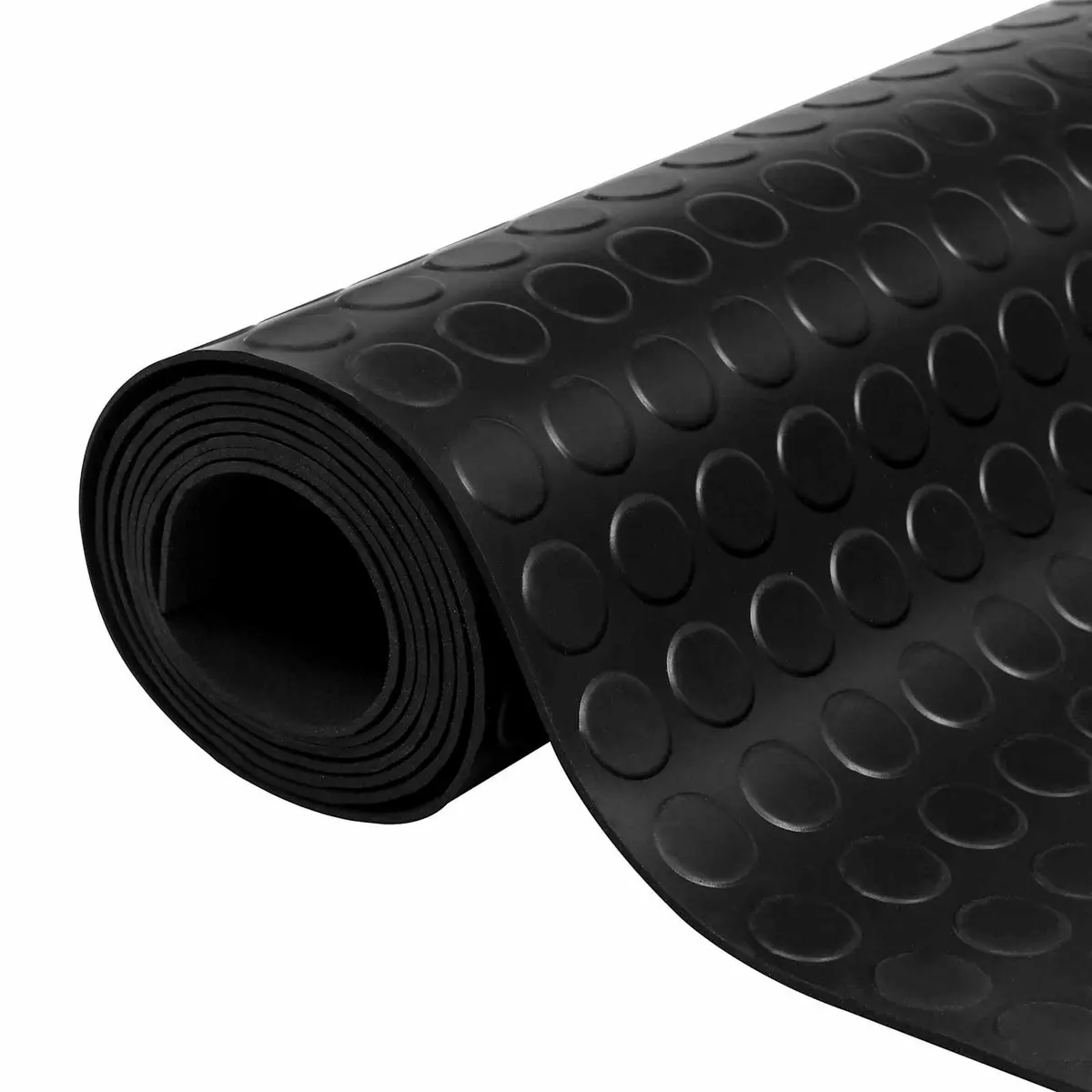 Outdoor Rubber Floor Mat Flexible 1 x 5 m Durable Black