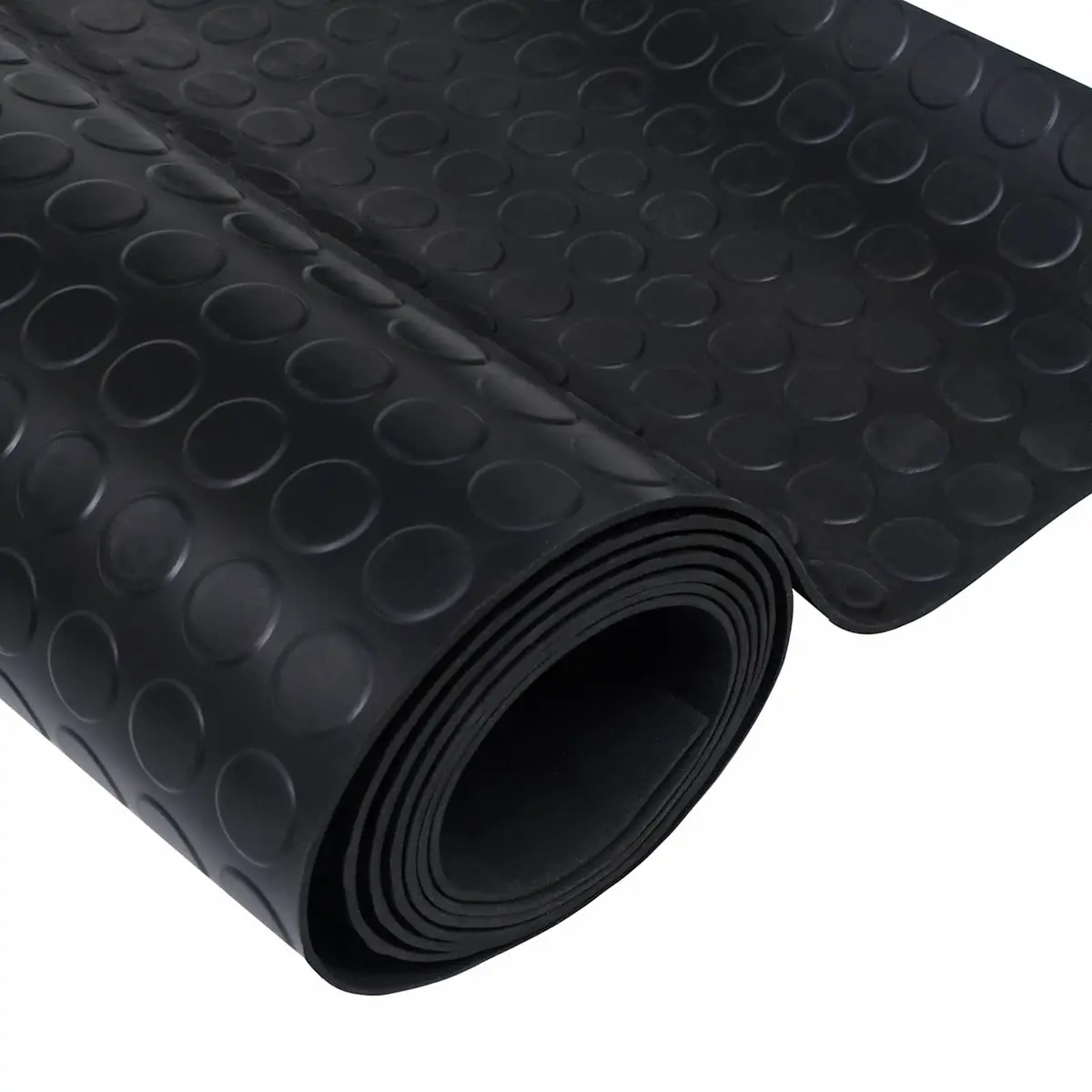Outdoor Rubber Floor Mat Flexible 1 x 5 m Durable Black