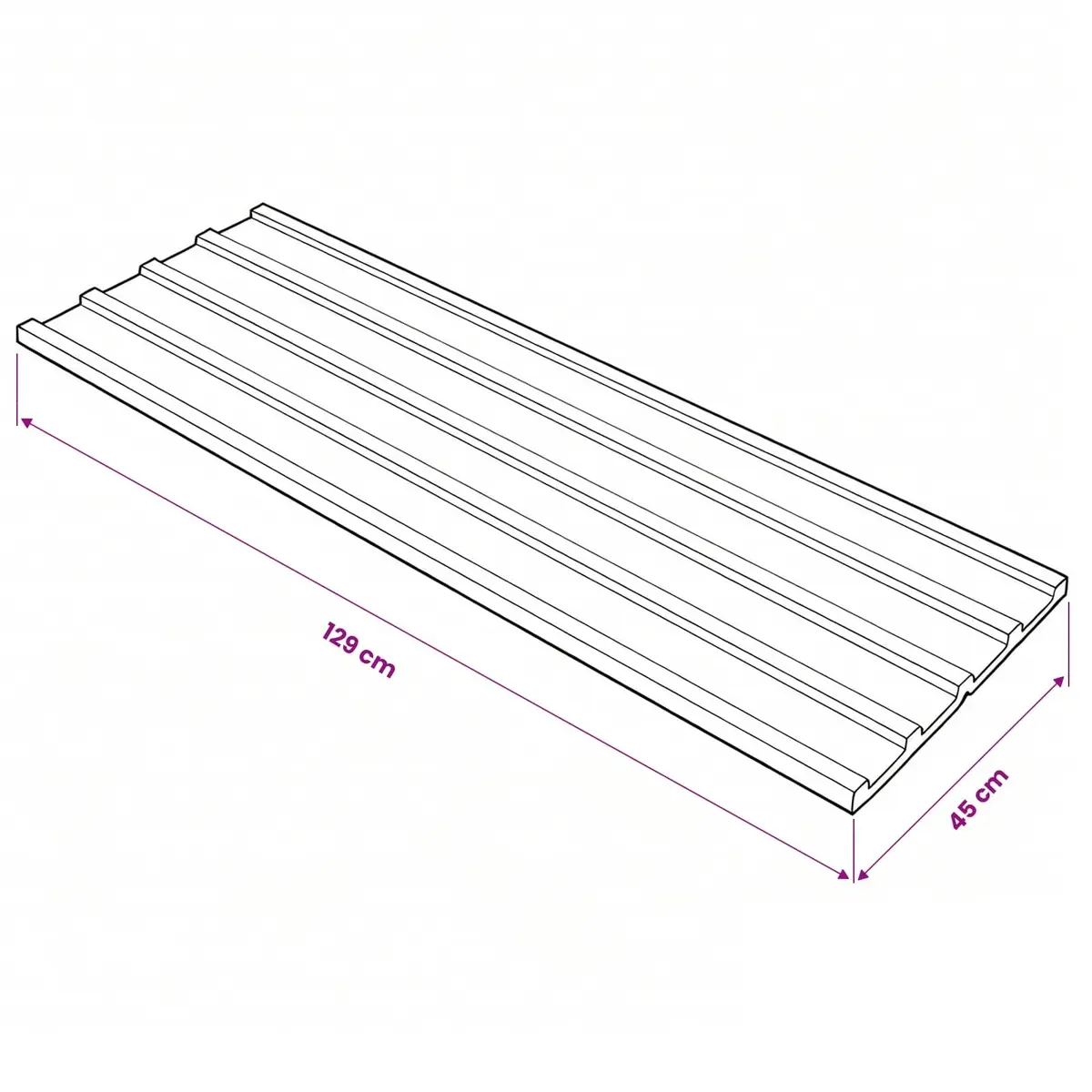 Roof Panel 12 Pack Anthracite 129 x 45 cm Galvanised Steel Rectangular Sheet