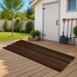 Friendly Galvanised Steel Roof Panels - 12 Brown Pieces