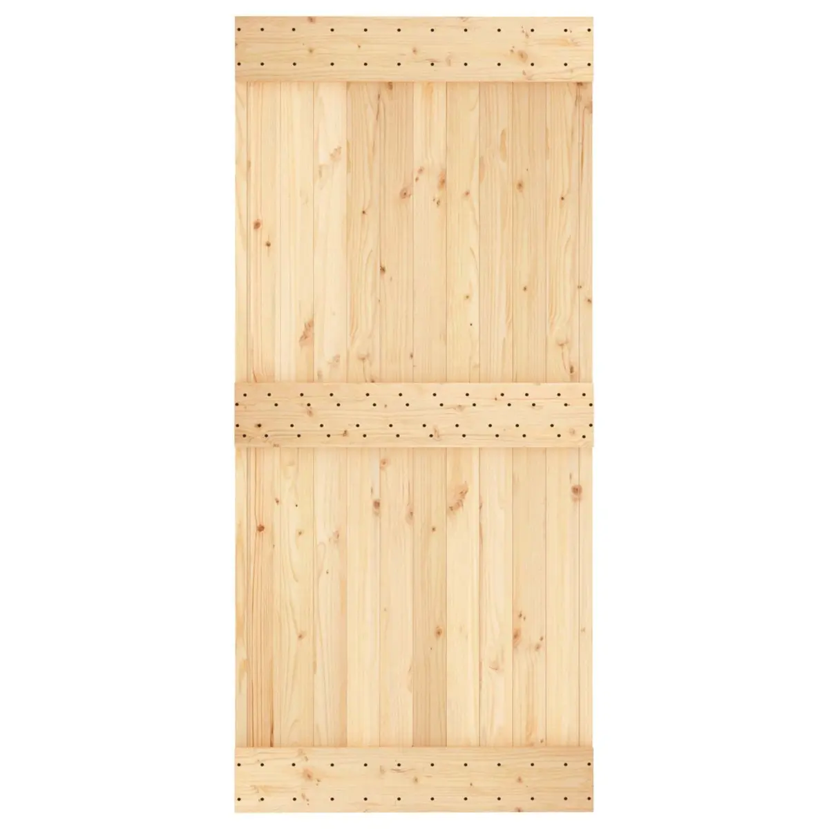Interior Solid Pine Wood Door 95 x 210 cm Modern Minimalist Design Natural