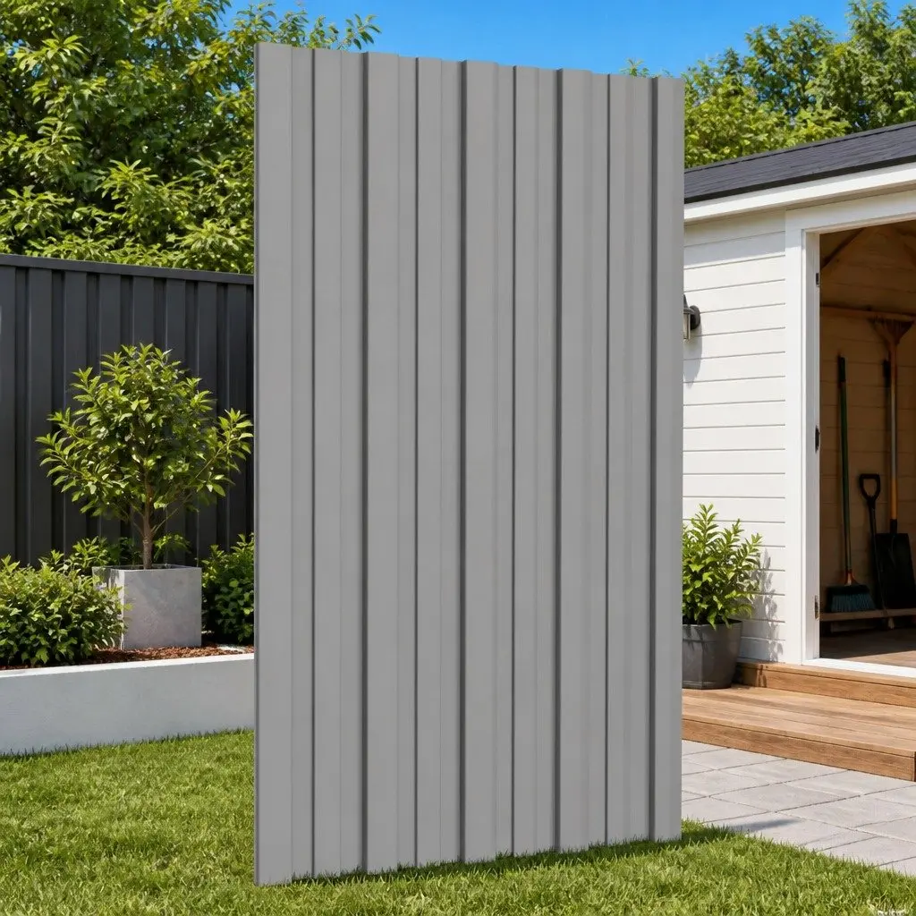 Roof Panel 36 Pieces Grey 80 x 45 cm Galvanised Steel Corrugated Sheet
