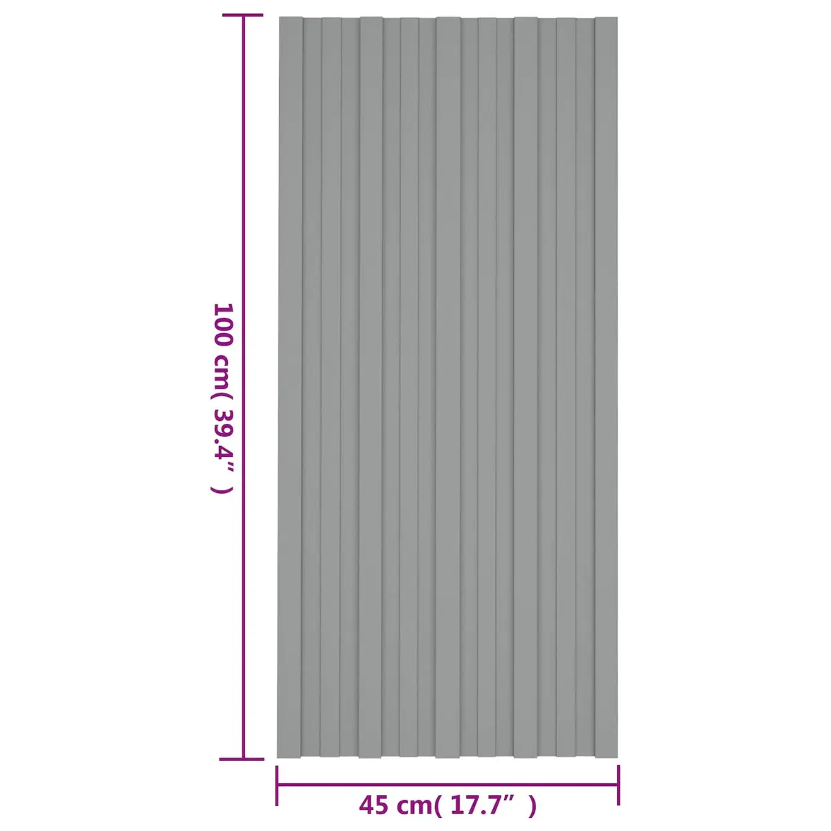 Roof Panel 36pcs Grey 100x45cm Galvanised Steel Sheet Temporary Garage Shed