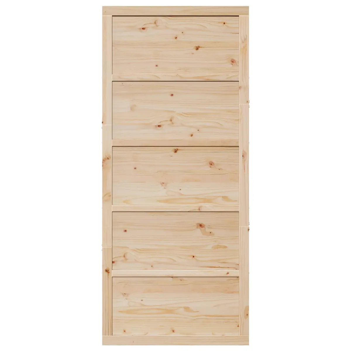 Barn Door Sliding Rustic Solid Pine Wood 80cm