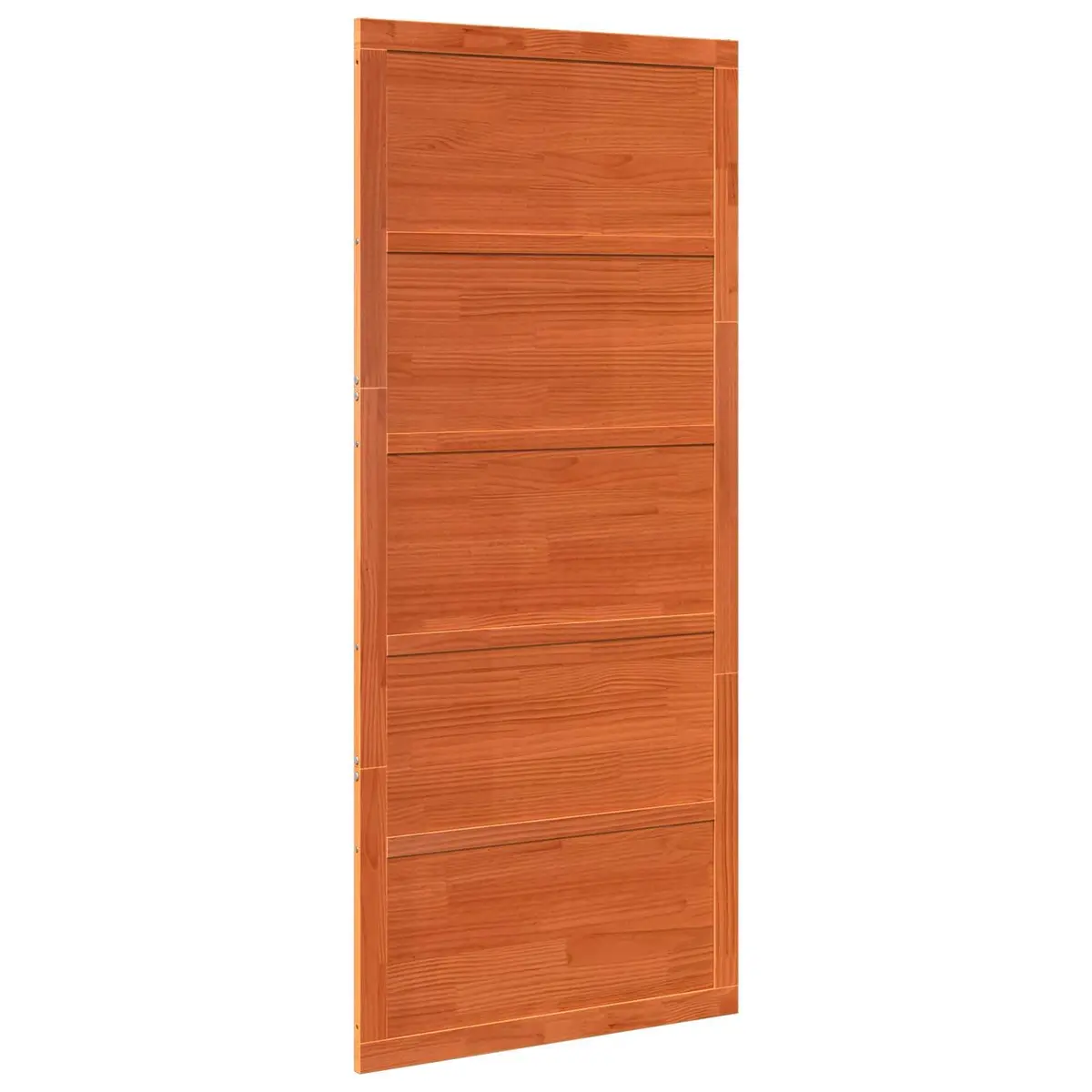 Barn Door Sliding 80cm Brown Solid Pine Wood Rustic Interior Space-Saving Design