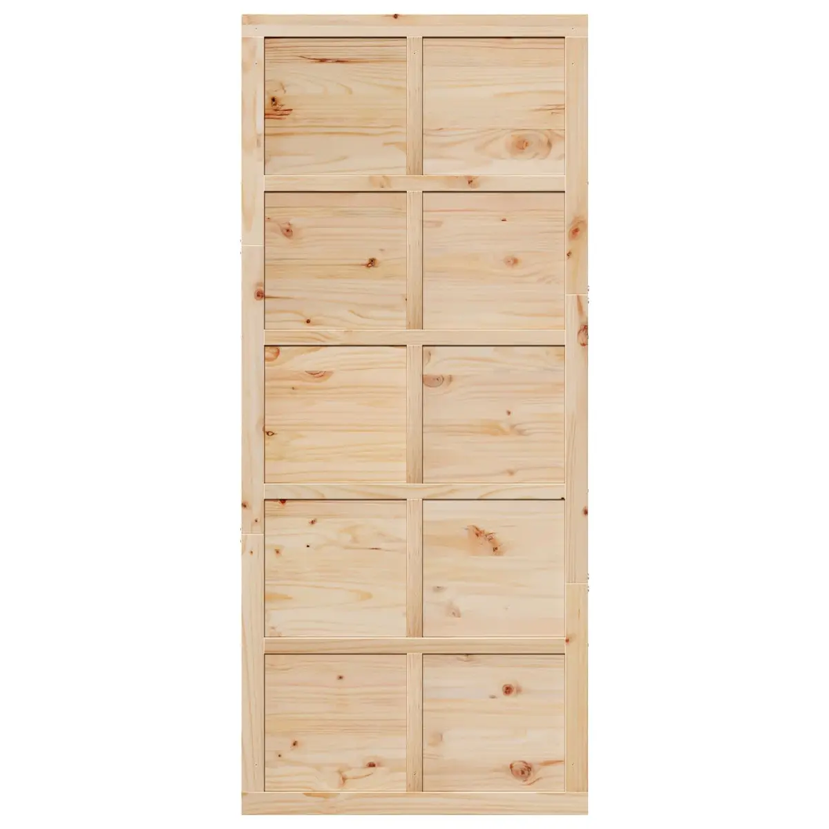 Sliding Barn Door Solid Pine Wood Rustic Space-Saving 100x208cm