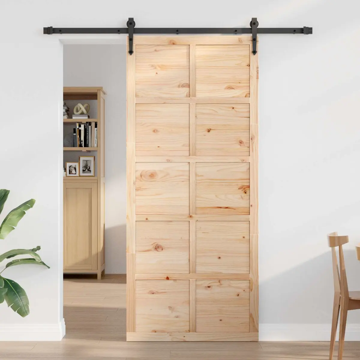 90cm Barn Door in Solid Pine Wood
