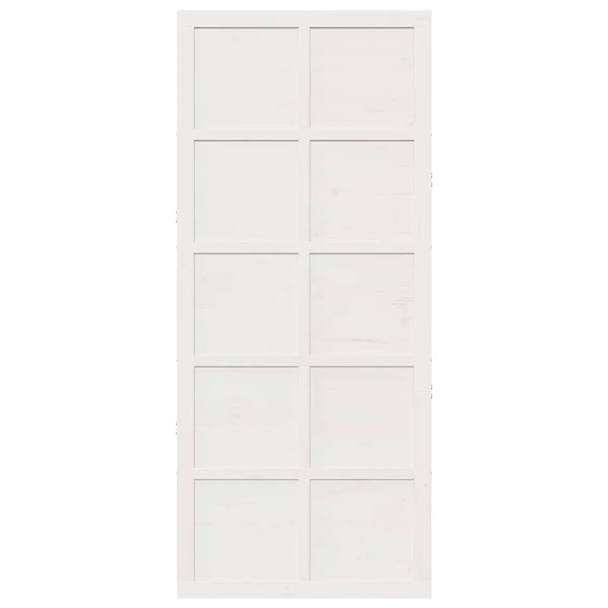 Sliding Barn Door Solid Pine Wood White Space Saving Modern Rustic 80 x 2.5 x 208 cm