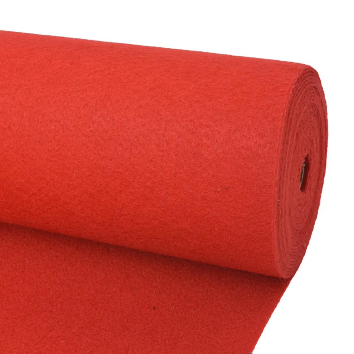 Carpet Solid Colour Red 1 x 12 m Polyester Fabric Roll