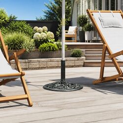 Friendly Green Umbrella Base for Your Outdoor Space