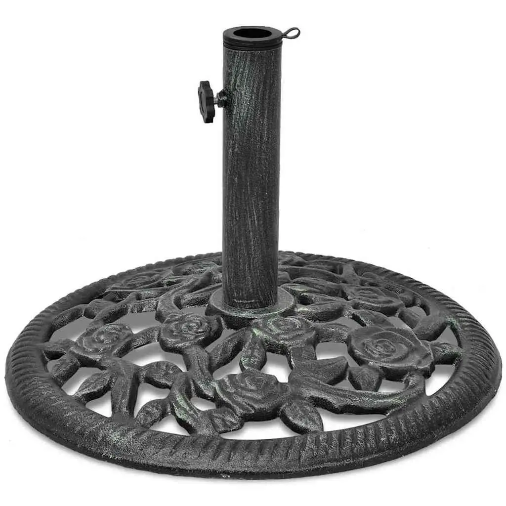 Cast Iron Outdoor Umbrella Base Green 12kg