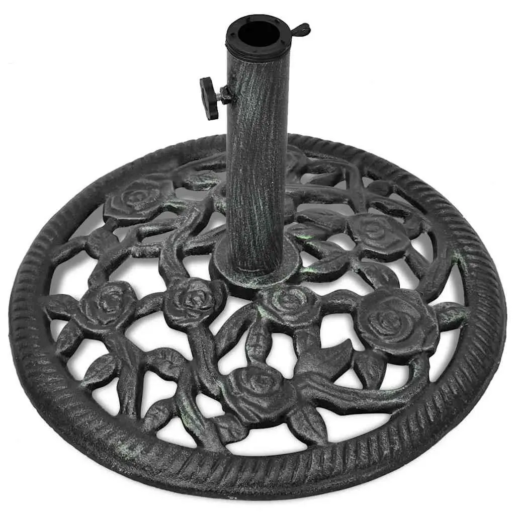 Cast Iron Outdoor Umbrella Base Green 12kg