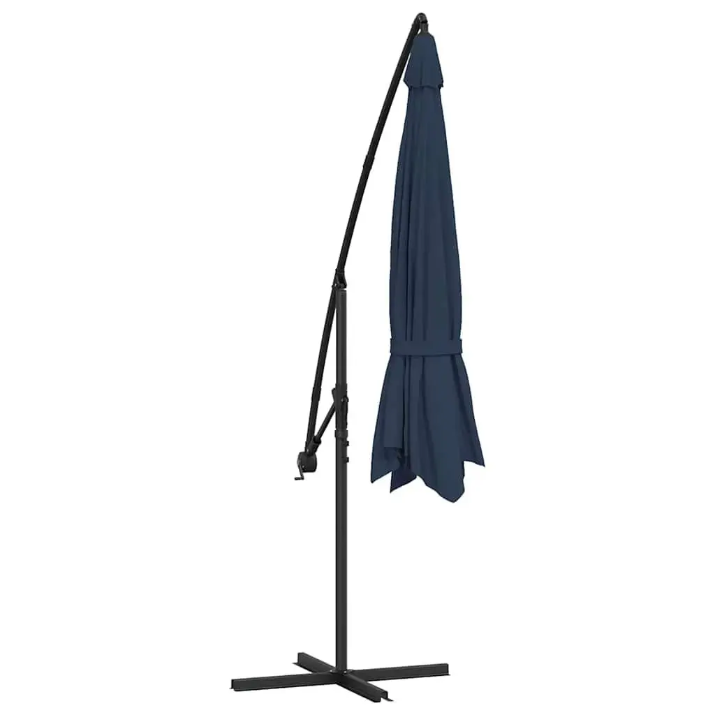 Garden Parasol 3.5m Cantilever UV Protection Blue Outdoor Umbrella
