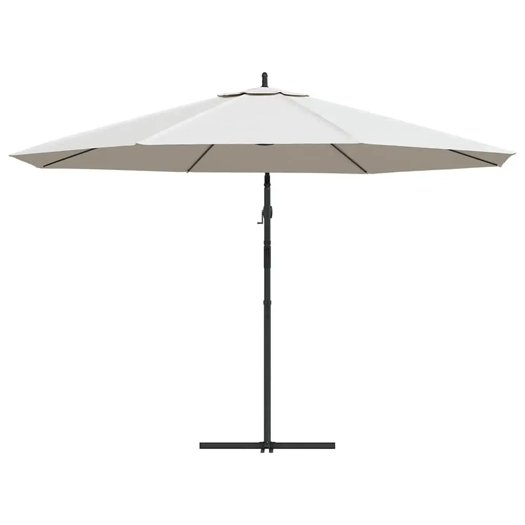 Cantilever Garden Parasol UV Protection 3.5m White