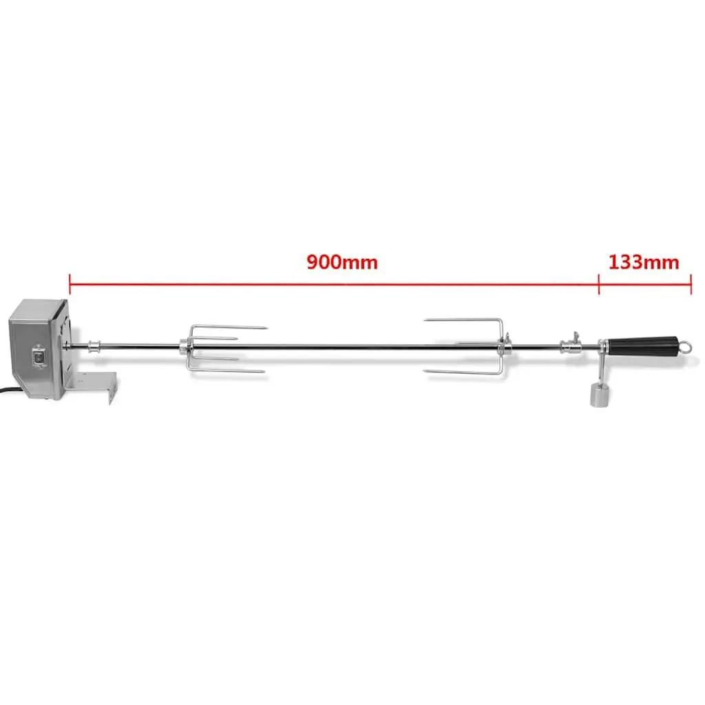 Rotisserie Spit Motor-Driven Skewer for Gas Charcoal Grill 900mm