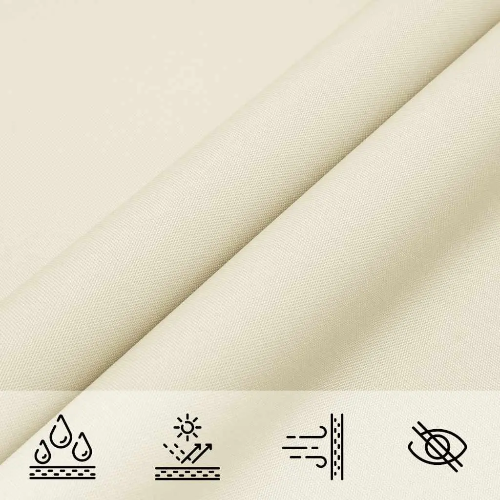 Cream Rectangular Sunshade Sail 2x4 m for Outdoor Areas