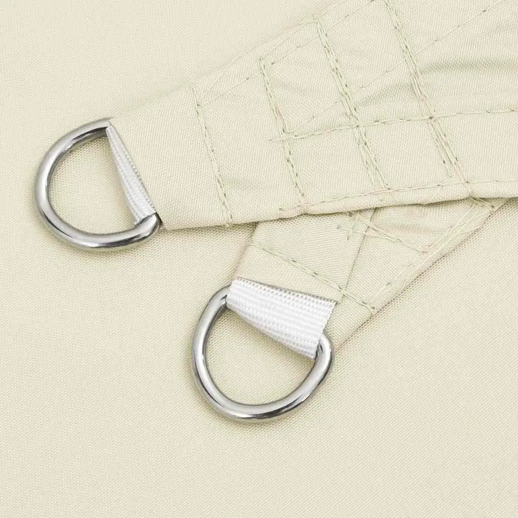 Outdoor Rectangular Sunshade Sail Cream PU Coated Oxford Fabric 4x6m