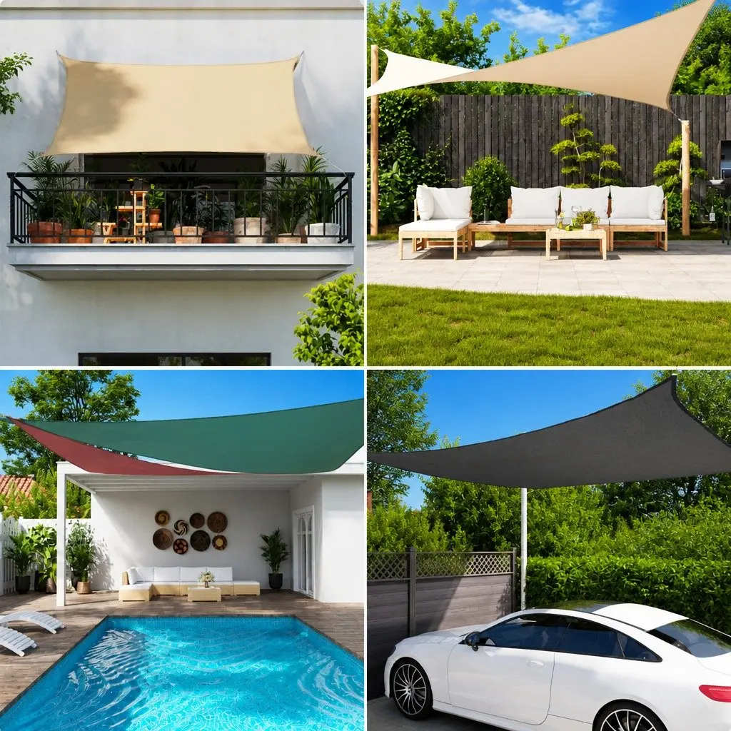 Sunshade Sail Triangular Outdoor Protection 3.6m