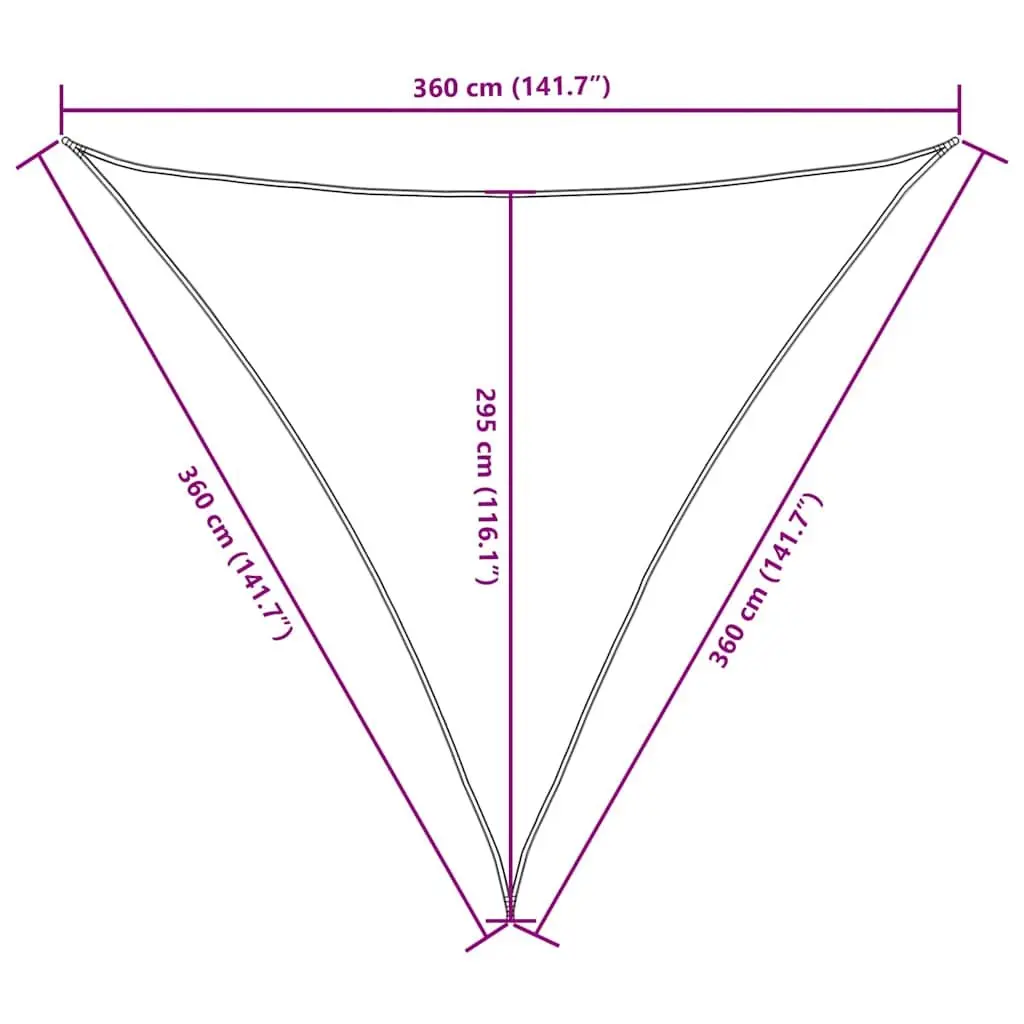 Sunshade Sail Triangular Outdoor Protection 3.6m