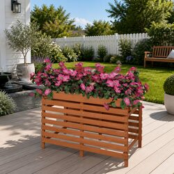 Wooden Planter Box: Perfect for Vegetables, Herbs & More