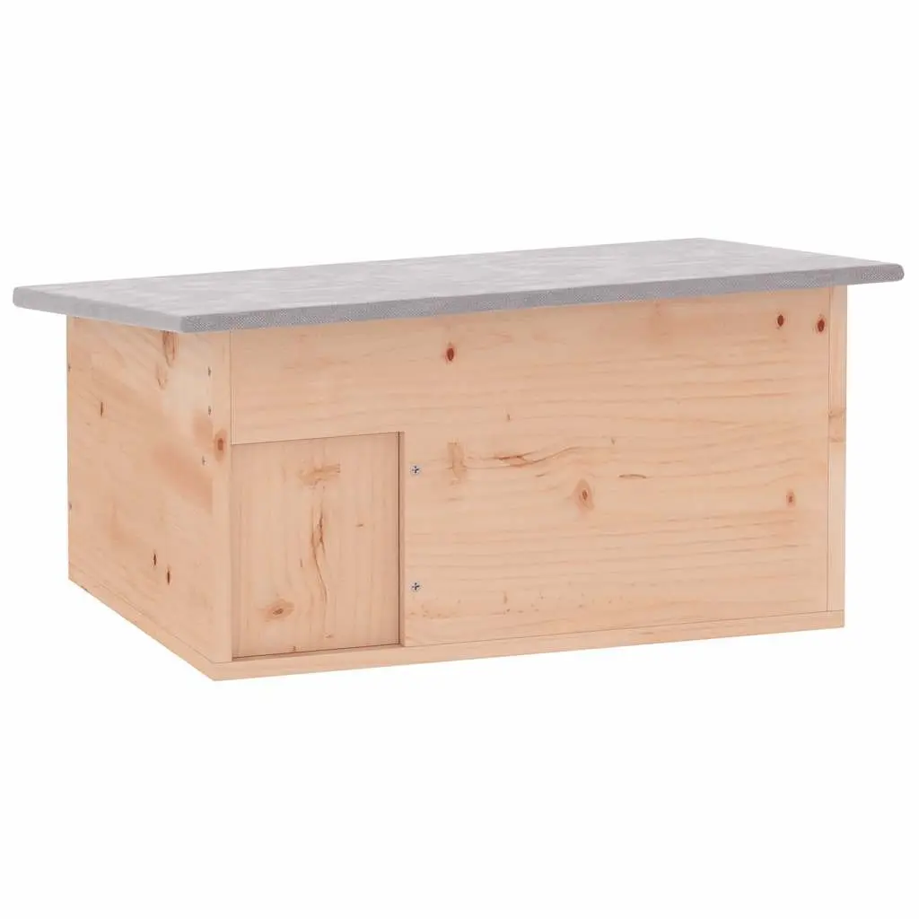 Wooden Hedgehog House Labyrinth Entrance Small Animal Shelter 45 x 33 x 22 cm