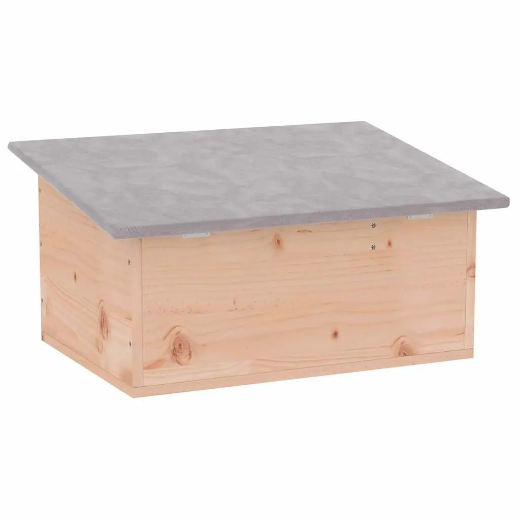 Wooden Hedgehog House Labyrinth Entrance Small Animal Shelter 45 x 33 x 22 cm