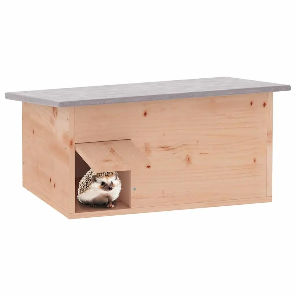 Wooden Hedgehog House Labyrinth Entrance Small Animal Shelter 45 x 33 x 22 cm