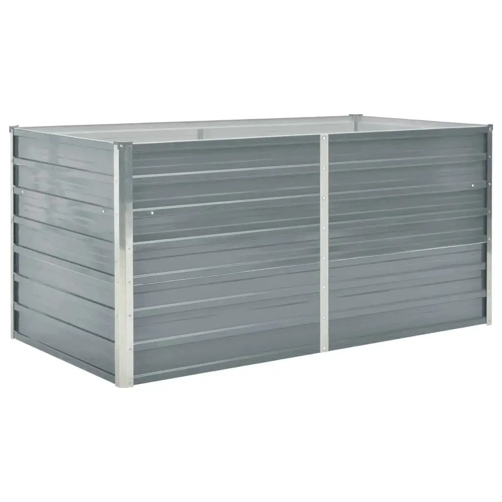 Galvanised Steel Raised Garden Bed Grey 160x80x77cm Durable Planter for Outdoor Use