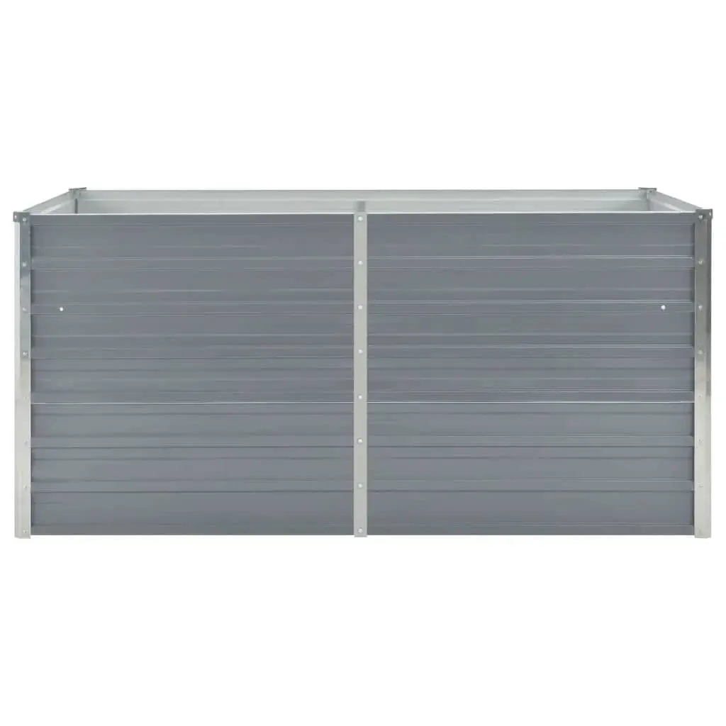 Galvanised Steel Raised Garden Bed Grey 160x80x77cm Durable Planter for Outdoor Use