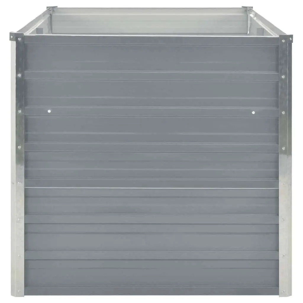 Galvanised Steel Raised Garden Bed Grey 160x80x77cm Durable Planter for Outdoor Use