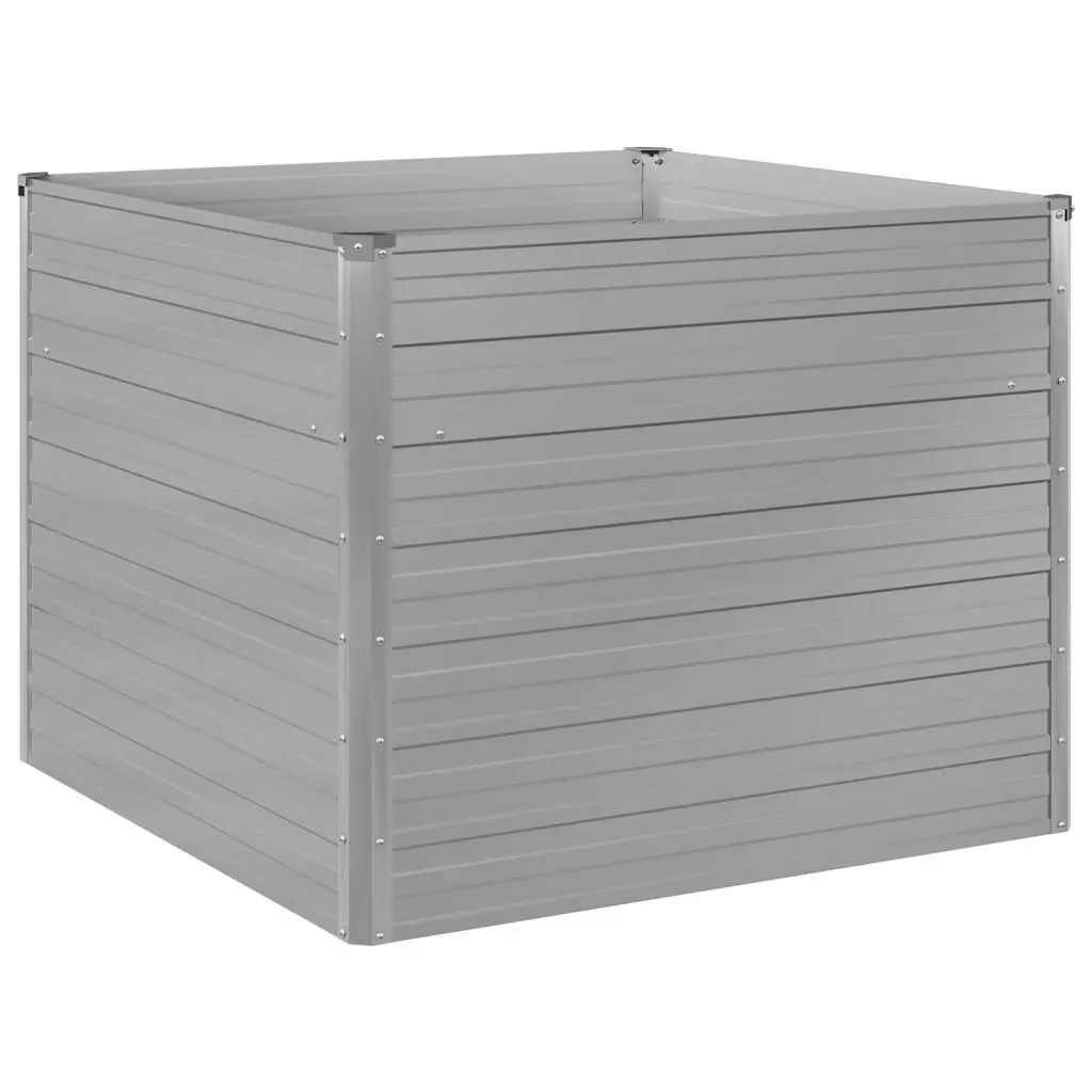Raised Garden Bed Galvanised Steel 100x100x77 cm