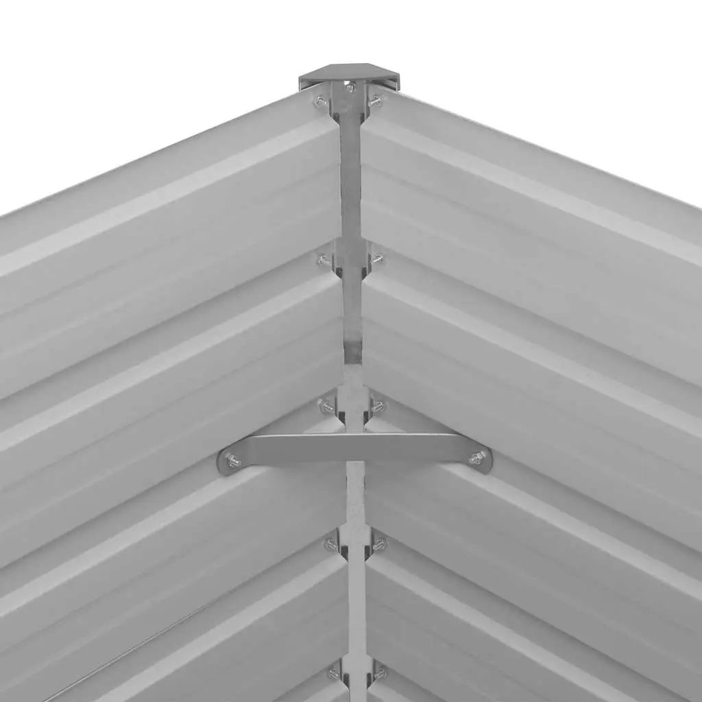 Raised Garden Bed Galvanised Steel 100x100x77 cm