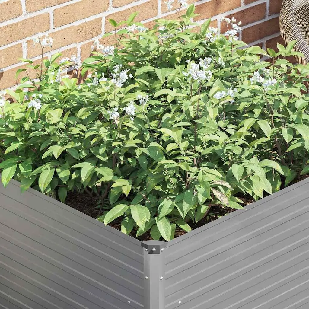 Raised Garden Bed Galvanised Steel 100x100x77 cm