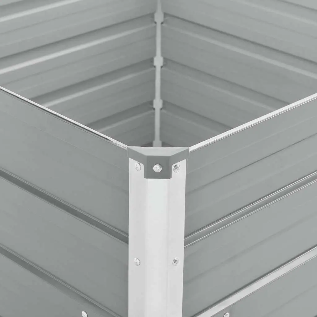 Raised Garden Bed Galvanised Steel 100x100x77 cm