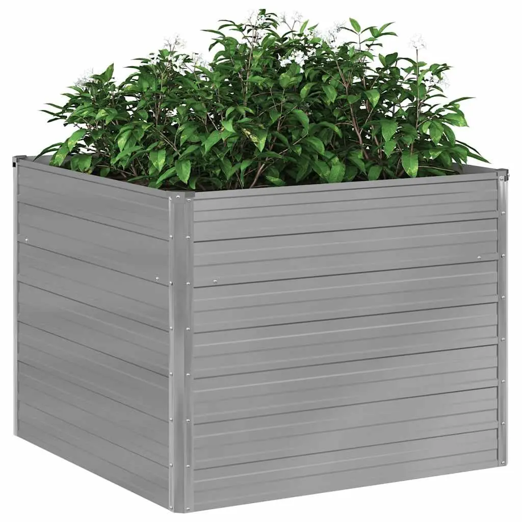 Raised Garden Bed Galvanised Steel 100x100x77 cm