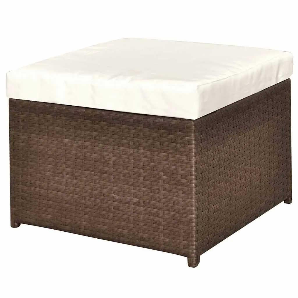 4 Piece Garden Lounge Set Outdoor Furniture Poly Rattan Sofa Coffee Table Stools