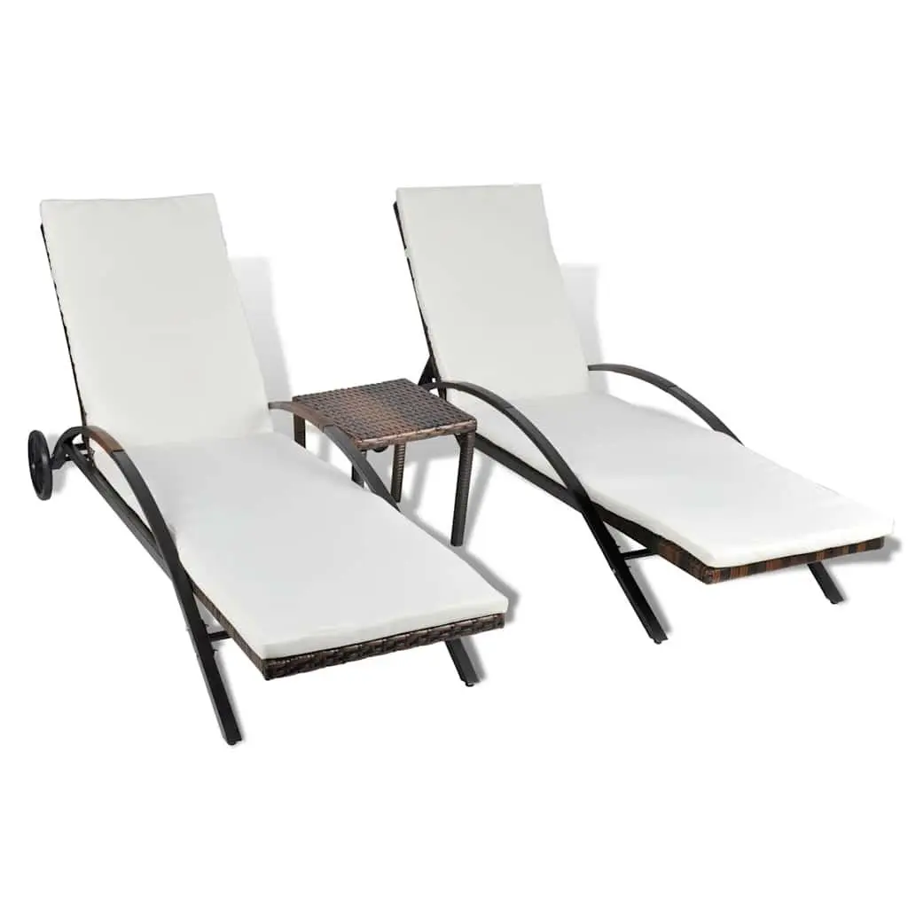 Brown Sun Lounger Set