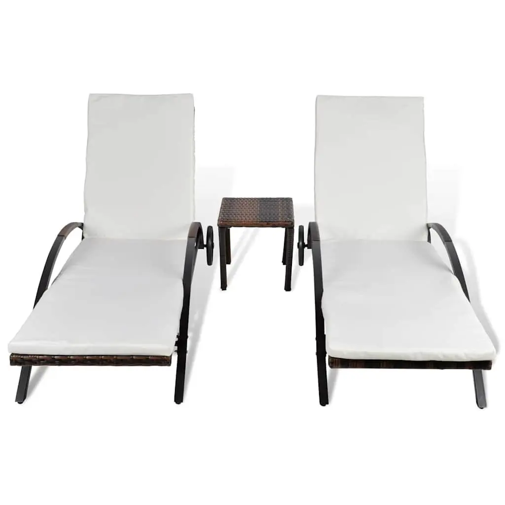 Brown Sun Lounger Set
