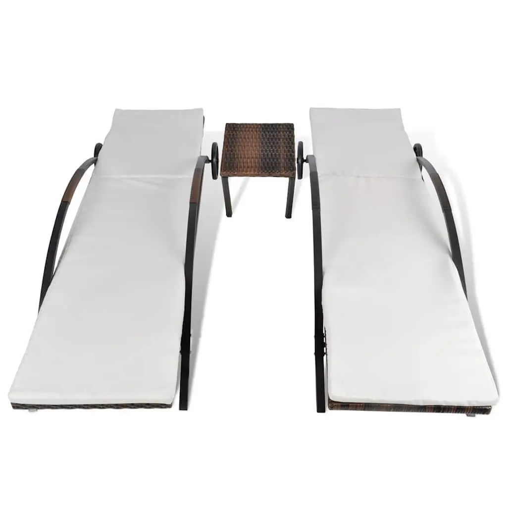 Brown Sun Lounger Set