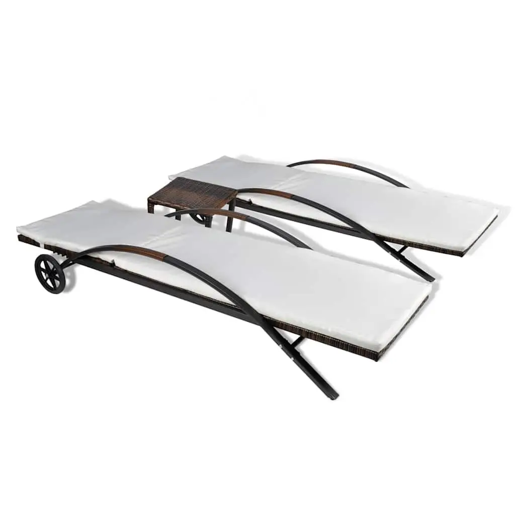 Brown Sun Lounger Set