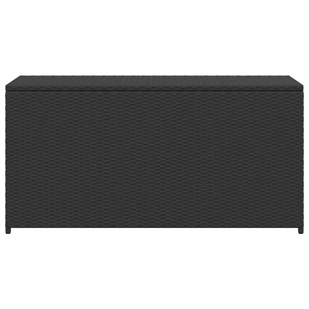 Garden Storage Box Black Weather-resistant PE Rattan 120 x 50 x 60 cm