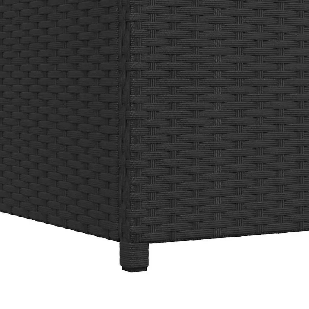 Garden Storage Box Black Weather-resistant PE Rattan 120 x 50 x 60 cm