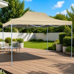 Foldable Pop-Up Tent 3x4.5m Outdoor Canopy Waterproof Garden Marquee Shelter