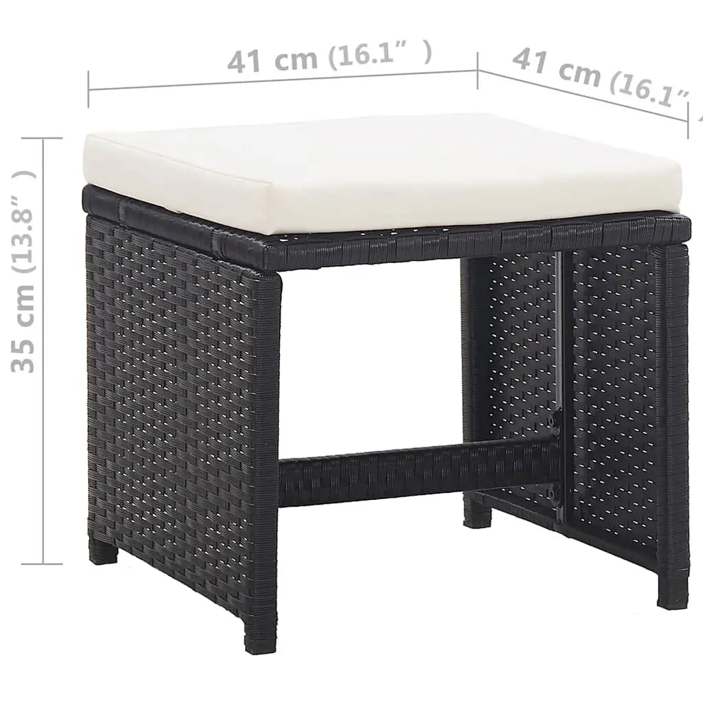 Outdoor Dining Set Rattan Garden Furniture 5 Piece Patio Table Chairs