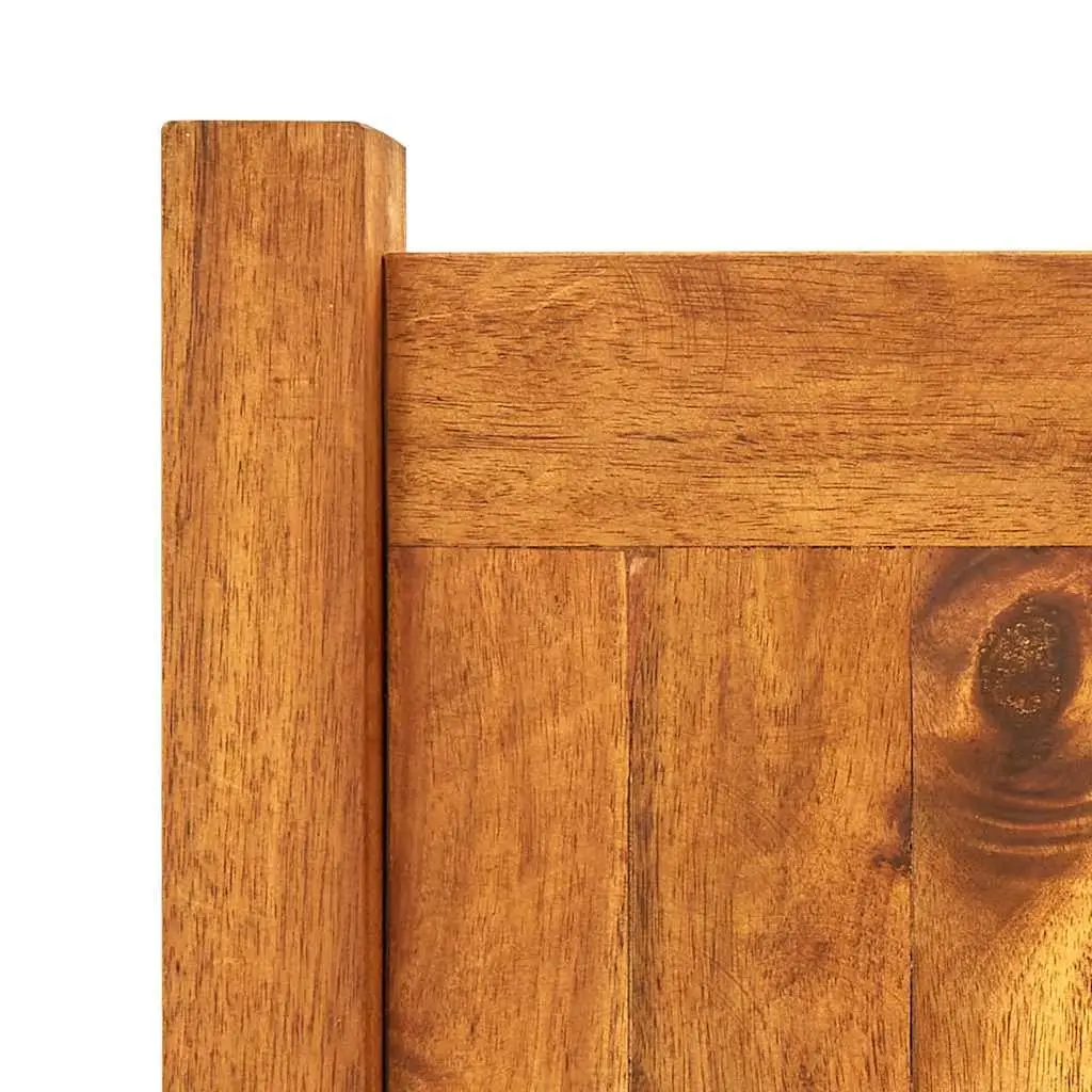 Wooden Raised Bed Planter Box Sturdy Acacia Wood 150x30x25cm