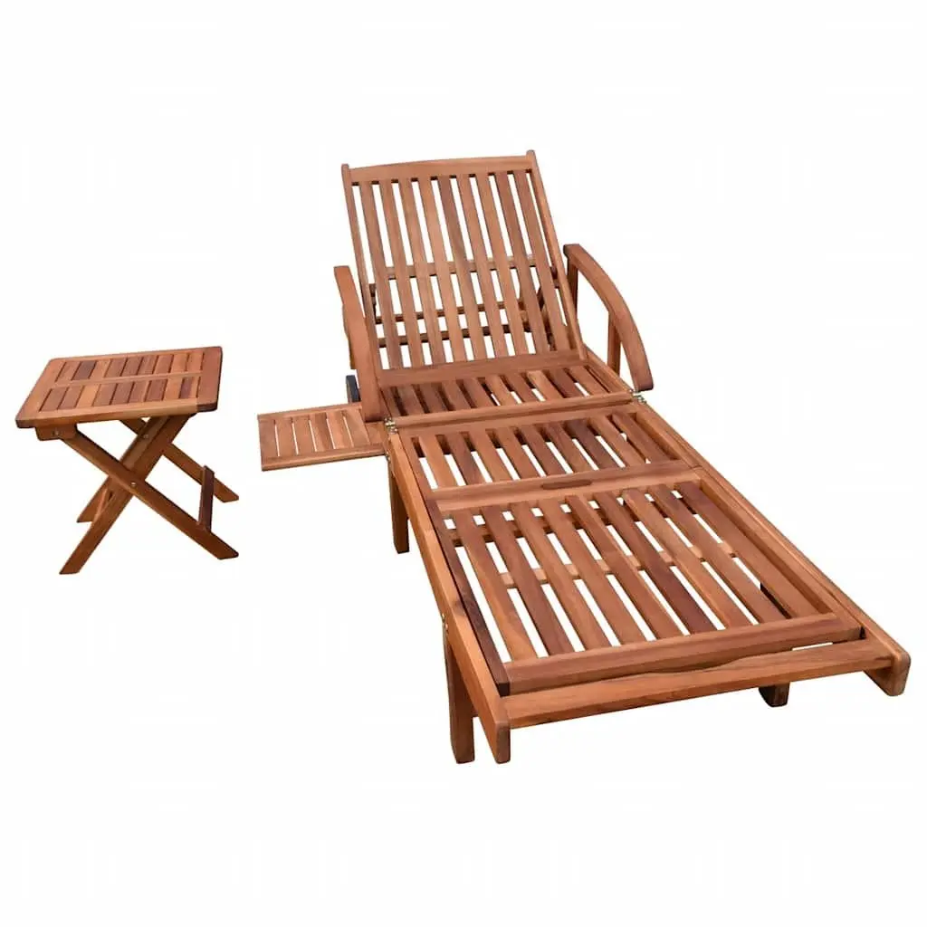 Acacia Wood Lounger for Relaxing Outdoors