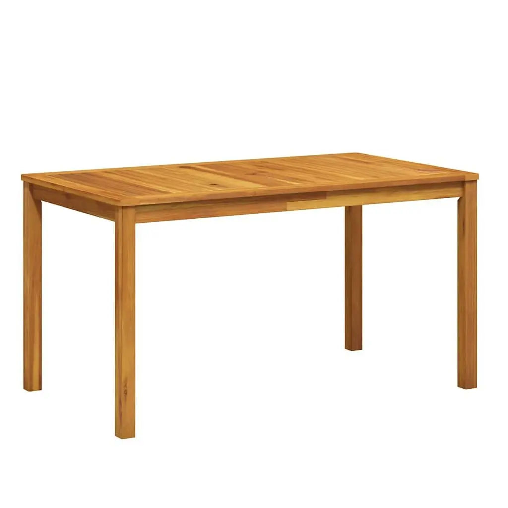 Outdoor Garden Dining Table 140x80x74cm Solid Acacia Wood Brown Patio Furniture