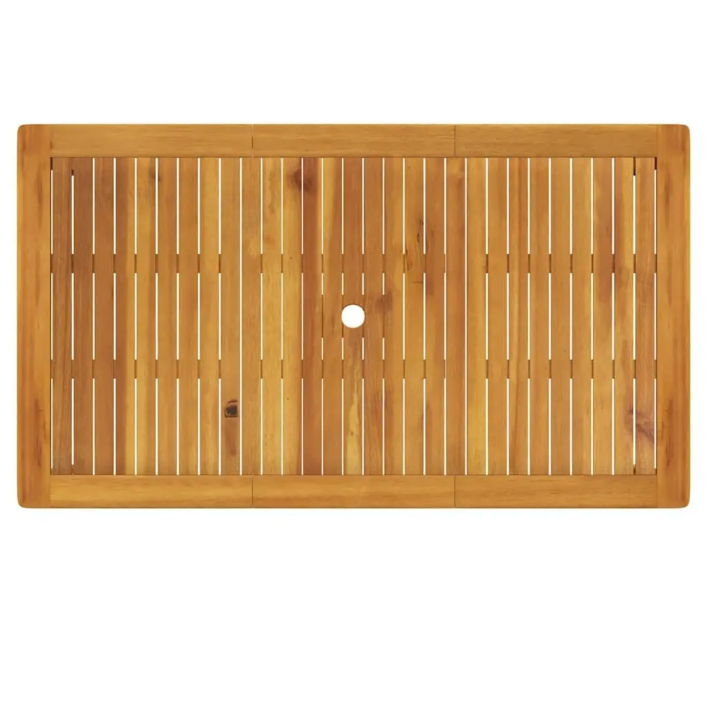 Outdoor Garden Dining Table 140x80x74cm Solid Acacia Wood Brown Patio Furniture