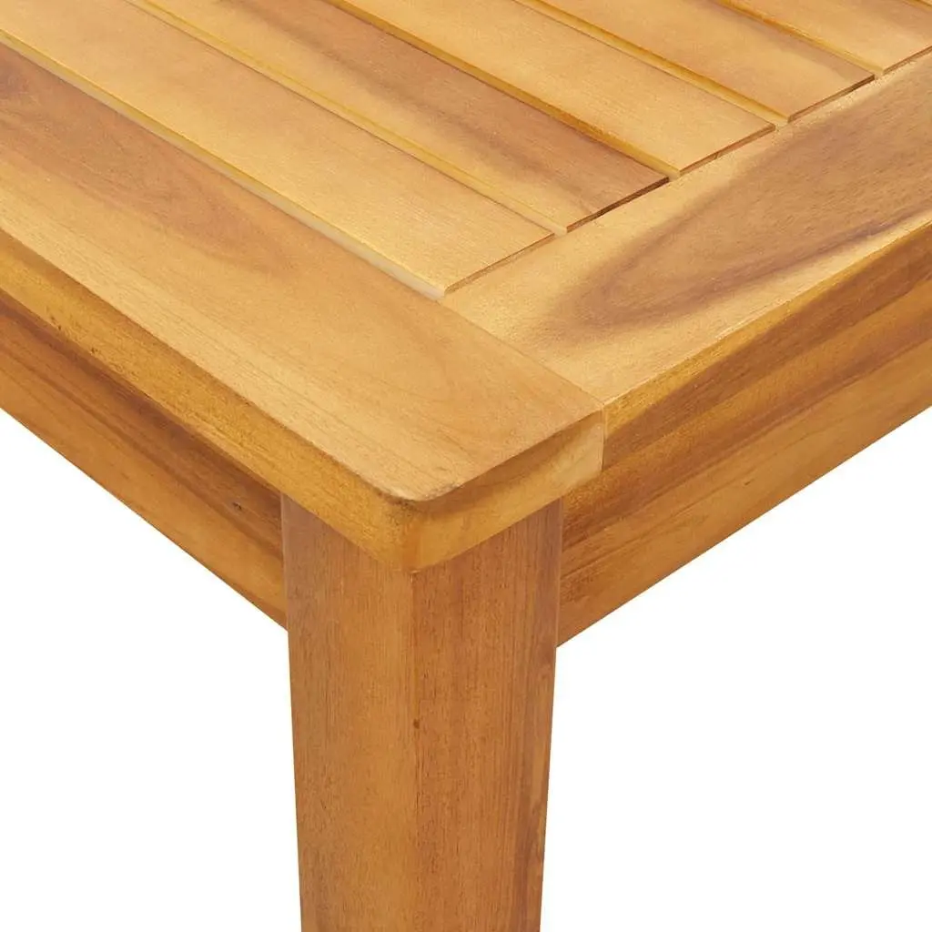 Outdoor Garden Dining Table 140x80x74cm Solid Acacia Wood Brown Patio Furniture