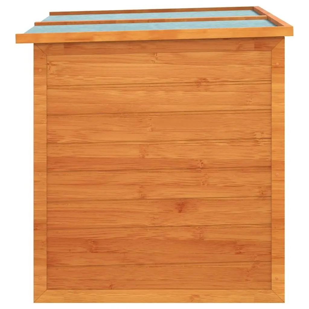 Wooden Storage Box Outdoor Garden Patio Chest Brown 126x72x72cm